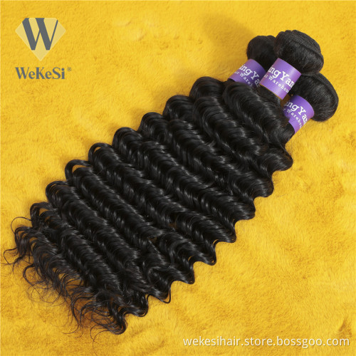 Wholesale  28 30 inch10A Unprocessed Raw Virgin Human Hair Deep Wave Bundle Double Drawn Mink Vietnamese Hair Extensions